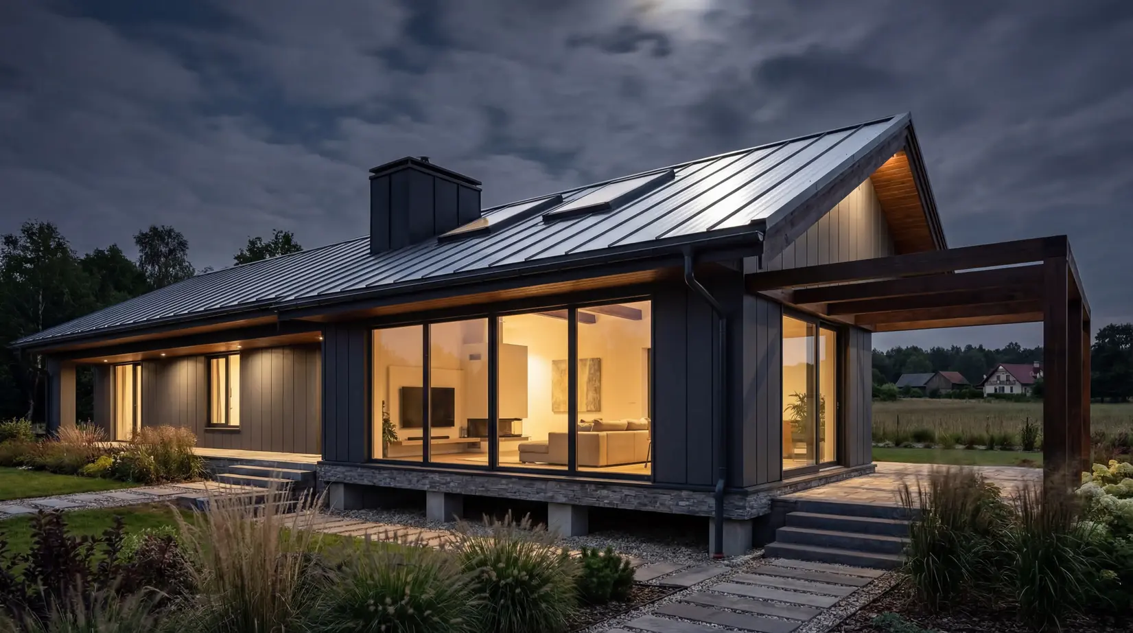 Одноэтажные дома — фото 14